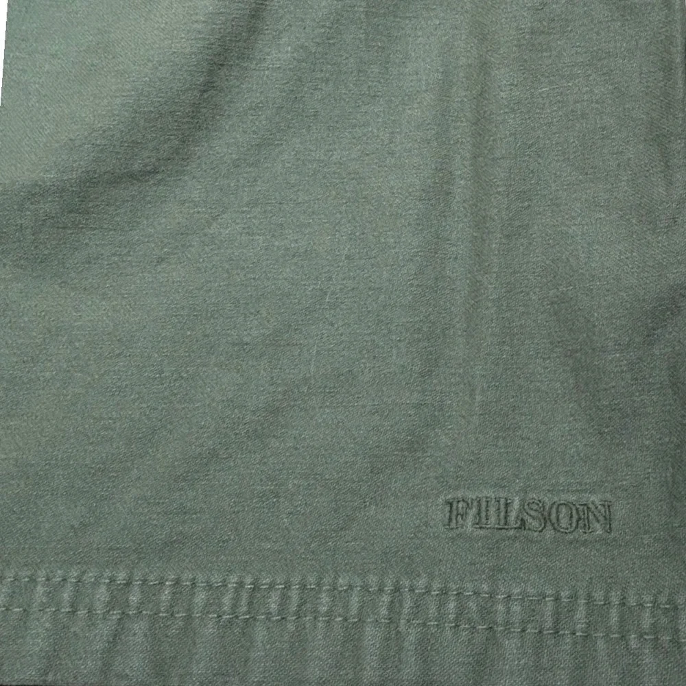 Filson Mens Mens Field Jac-Shirt Size Large Fatigue Green Washed Cotton Utility